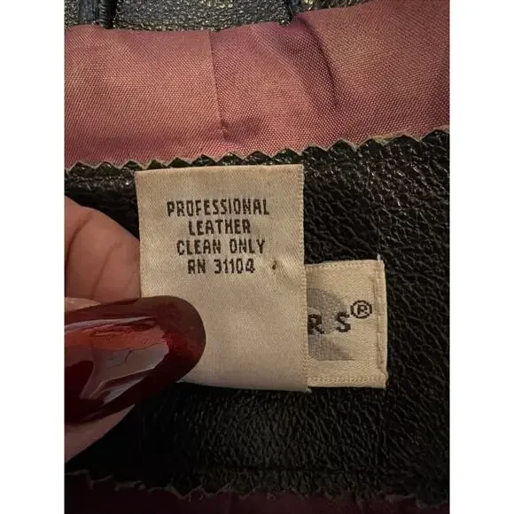 Kim Rogers Brown Genuine Leather Lined Full Zip Jacket Coat Women’s Size Large - Picture 8 of 11